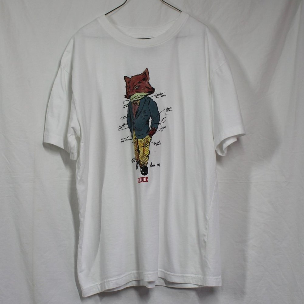 Akoo-Men Vintage Fox Graphic Shirt- Size M